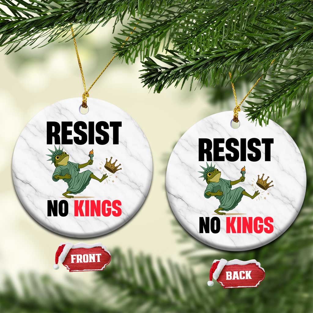 Resist Frog Ceramic Ornament No Kings In America Political 2025 - Wonder Print Shop