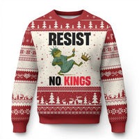 Resist Frog Ugly Christmas Sweater No Kings In America Political 2025 - Wonder Print Shop