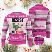 Resist Frog Ugly Christmas Sweater No Kings In America Political 2025 - Wonder Print Shop