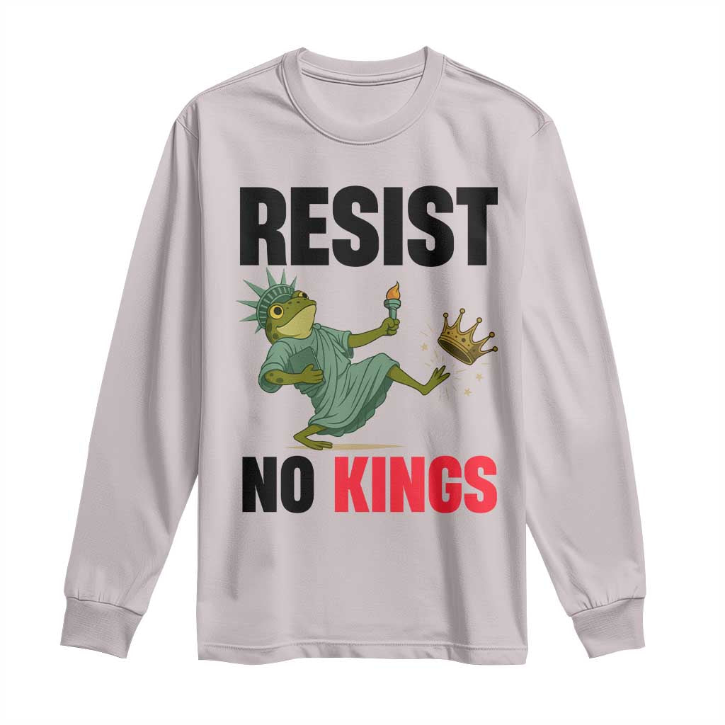Resist Frog Long Sleeve Shirt No Kings In America Political 2025 - Wonder Print Shop