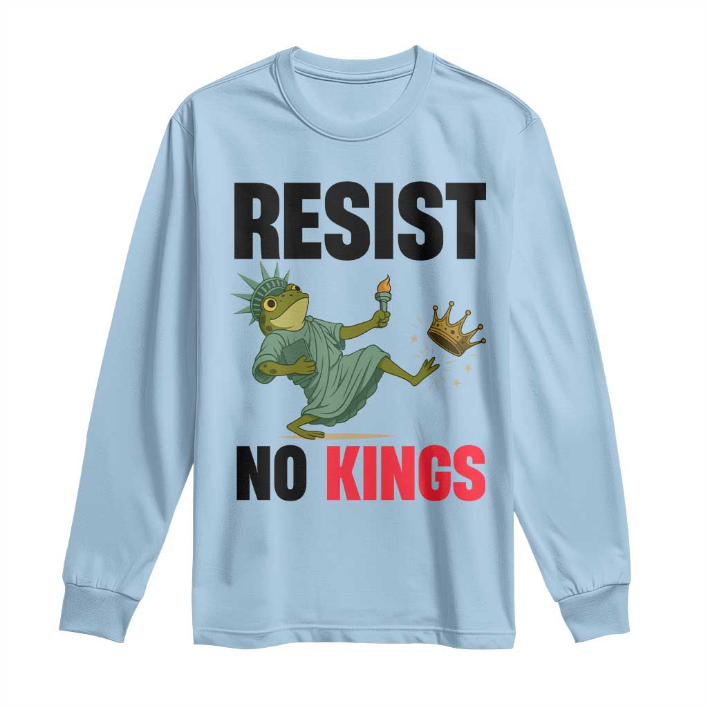 Resist Frog Long Sleeve Shirt No Kings In America Political 2025 - Wonder Print Shop