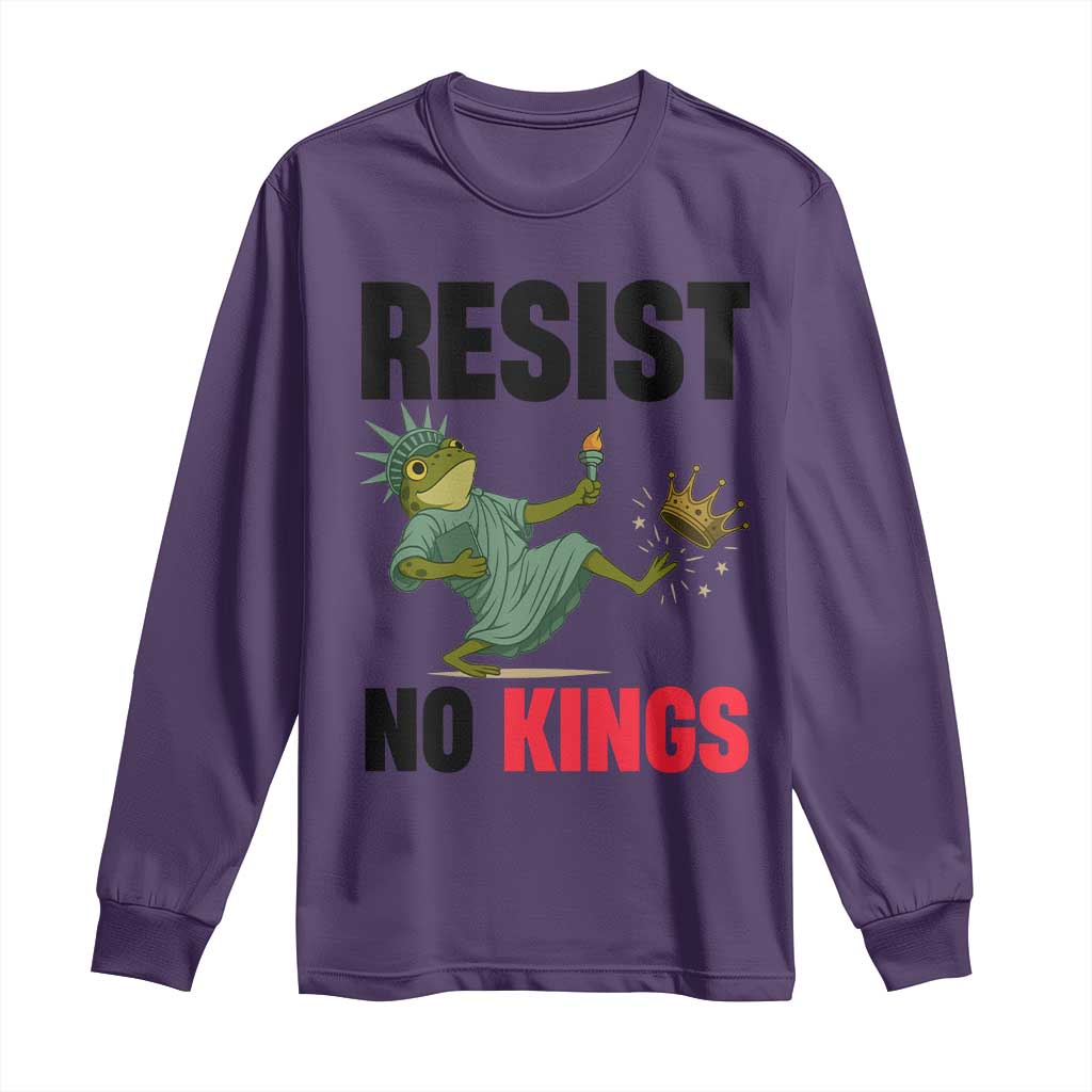 Resist Frog Long Sleeve Shirt No Kings In America Political 2025 - Wonder Print Shop