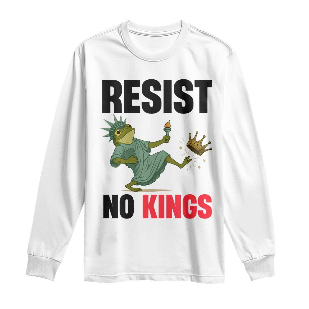 Resist Frog Long Sleeve Shirt No Kings In America Political 2025 - Wonder Print Shop