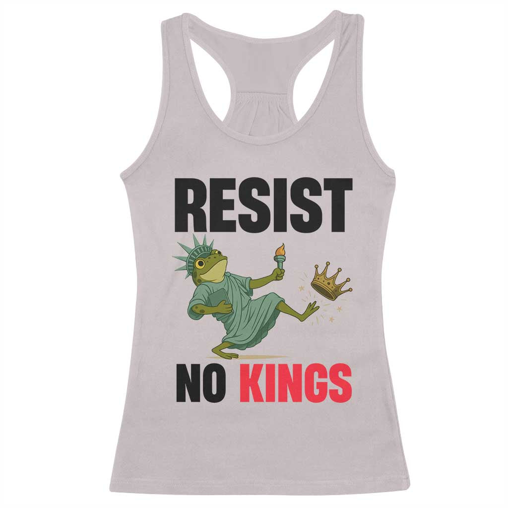 Resist Frog Racerback Tank Top No Kings In America Political 2025 - Wonder Print Shop