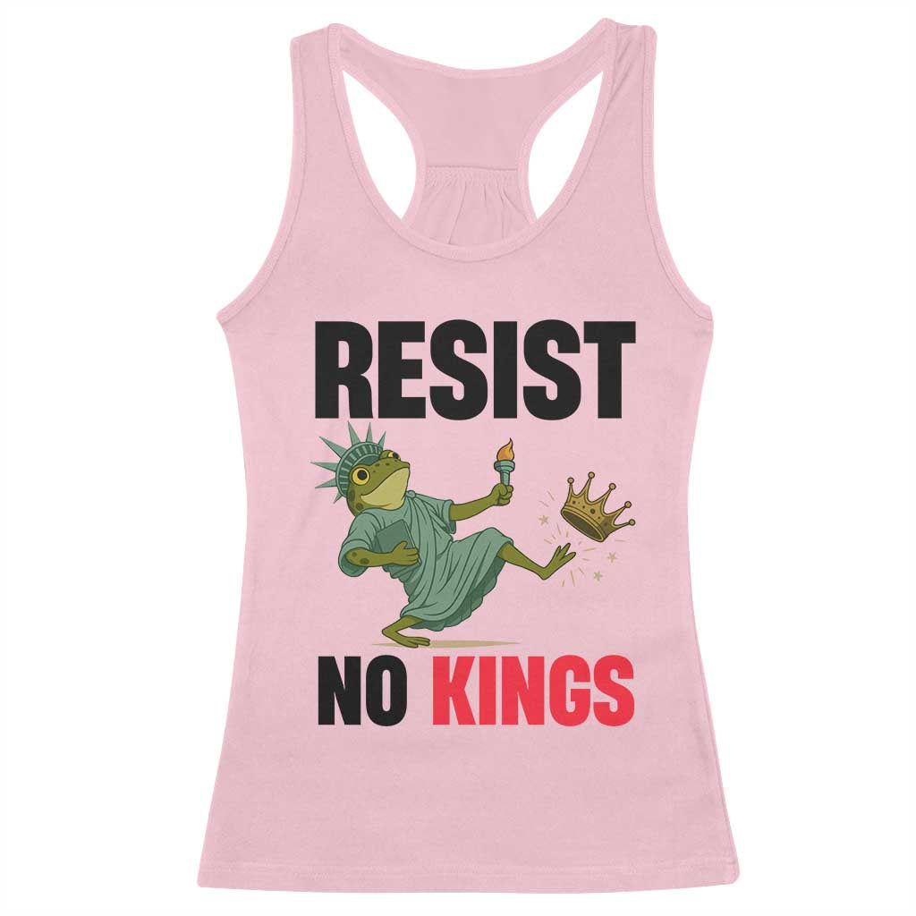 Resist Frog Racerback Tank Top No Kings In America Political 2025 - Wonder Print Shop