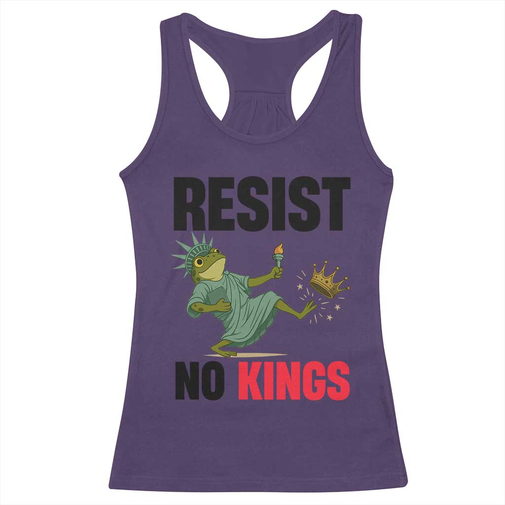 Resist Frog Racerback Tank Top No Kings In America Political 2025 - Wonder Print Shop