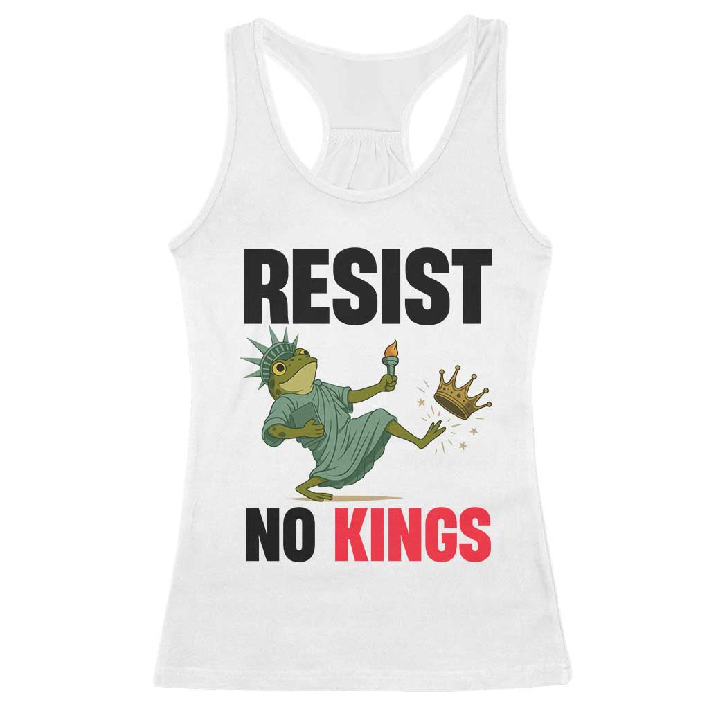 Resist Frog Racerback Tank Top No Kings In America Political 2025 - Wonder Print Shop