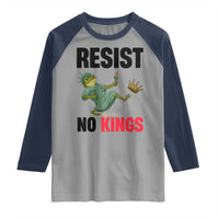 Resist Frog Raglan Shirt No Kings In America Political 2025 - Wonder Print Shop