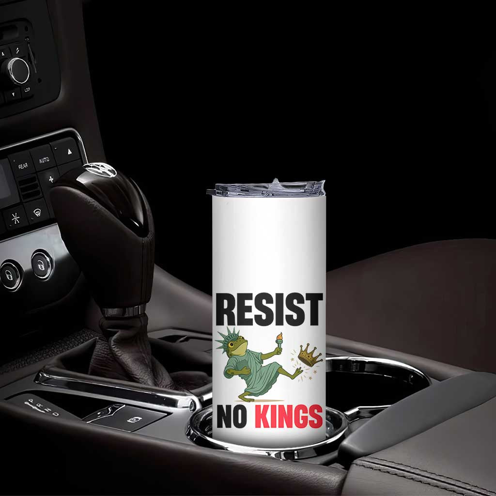 Resist Frog Skinny Tumbler No Kings In America Political 2025 - Wonder Print Shop