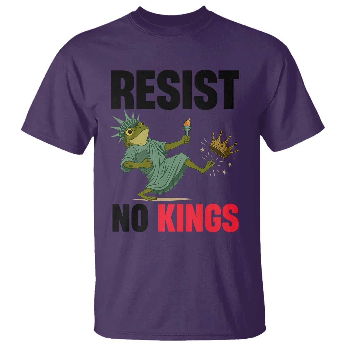Resist Frog T Shirt No Kings In America Political 2025 - Wonder Print Shop