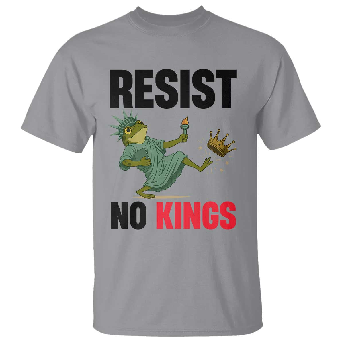 Resist Frog T Shirt No Kings In America Political 2025 - Wonder Print Shop