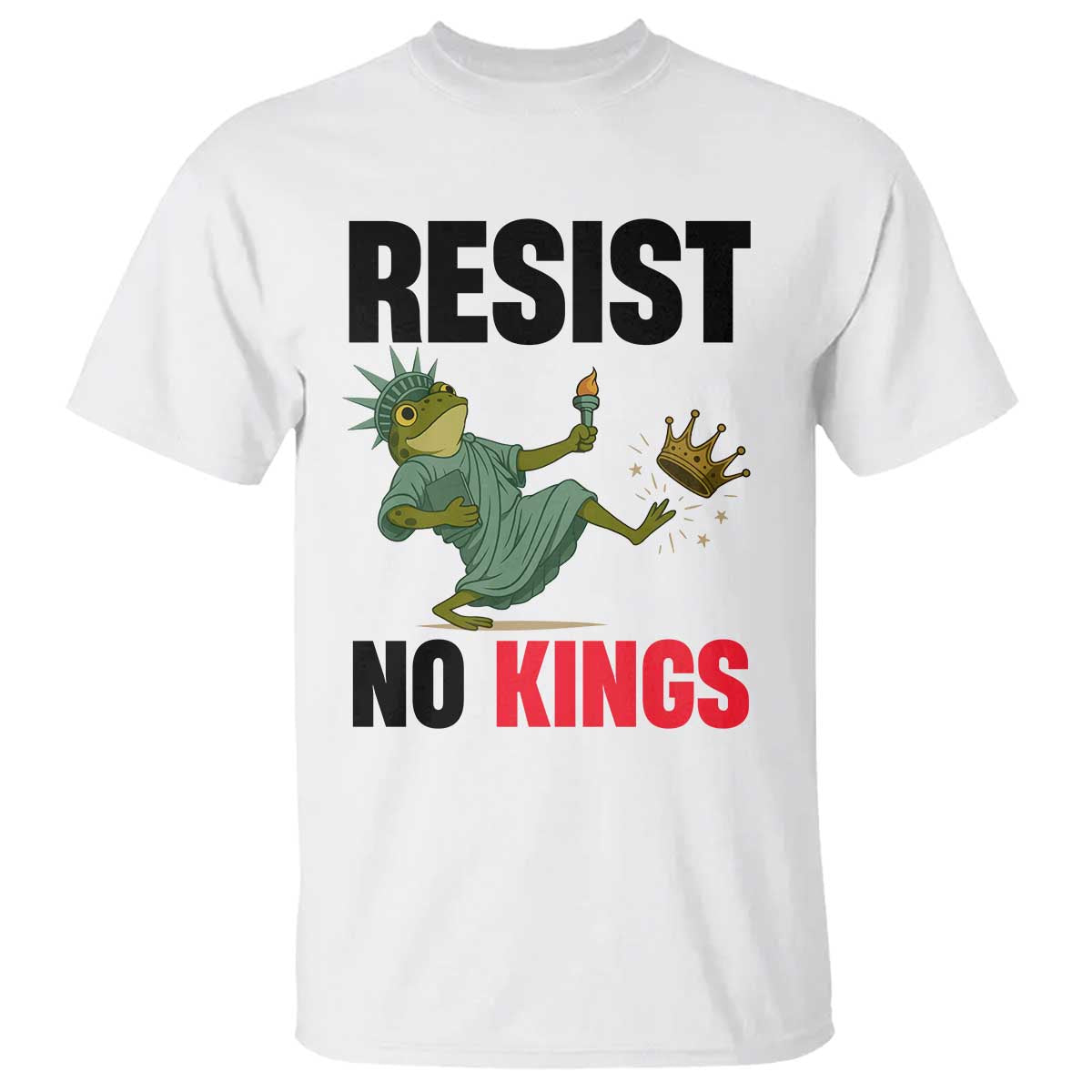 Resist Frog T Shirt No Kings In America Political 2025 - Wonder Print Shop