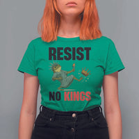 Resist Frog T Shirt For Women No Kings In America Political 2025 - Wonder Print Shop