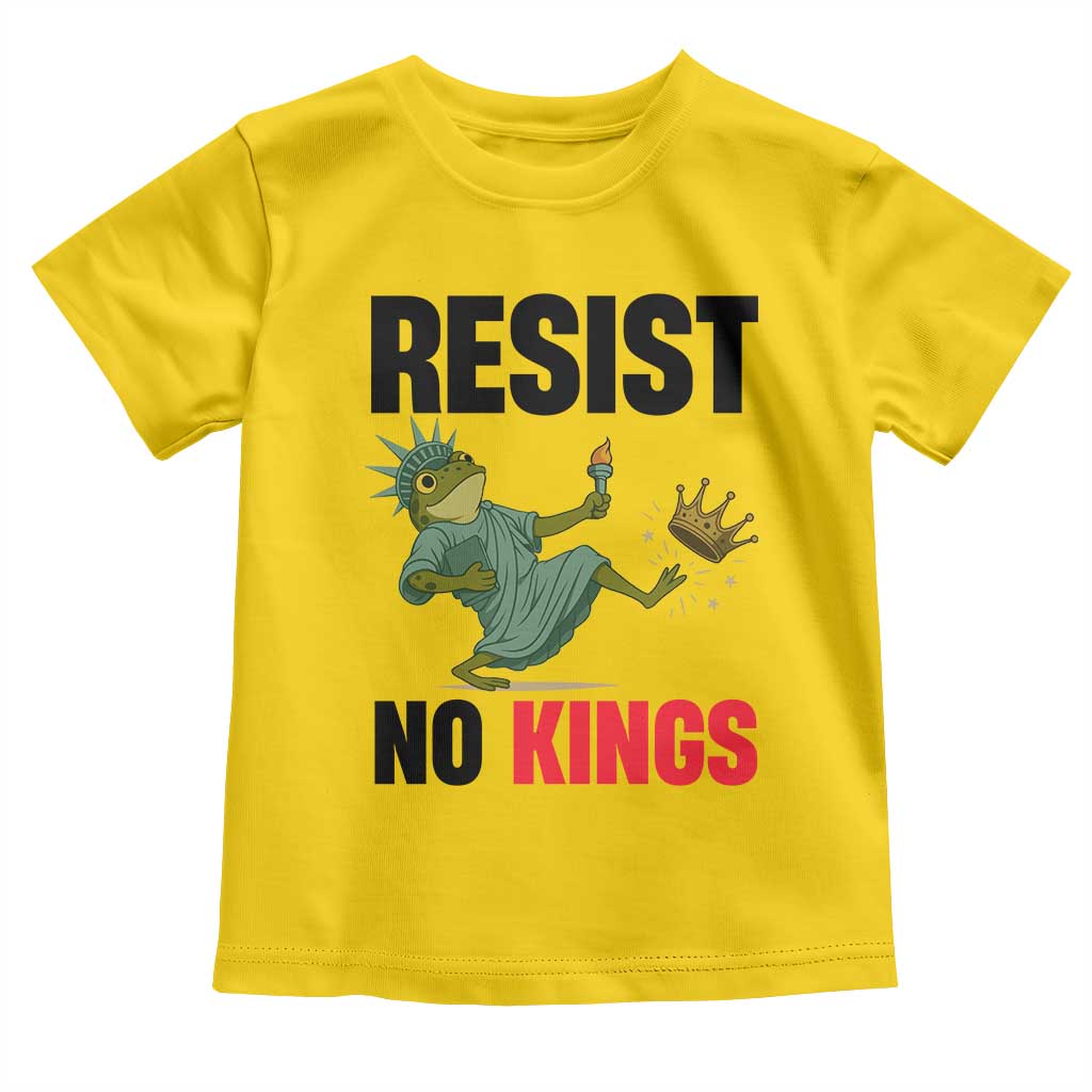 Resist Frog Toddler T Shirt No Kings In America Political 2025 - Wonder Print Shop
