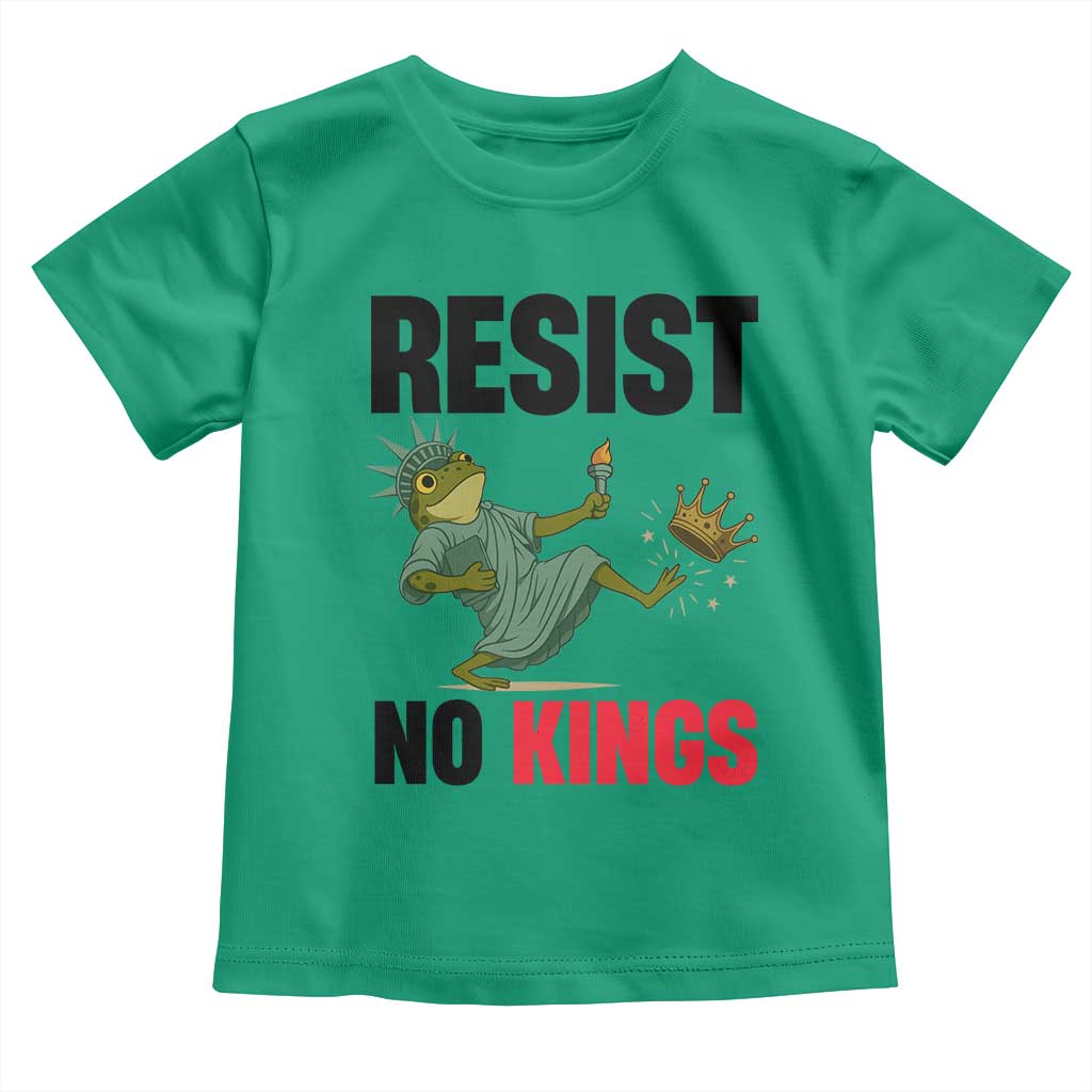 Resist Frog Toddler T Shirt No Kings In America Political 2025 - Wonder Print Shop