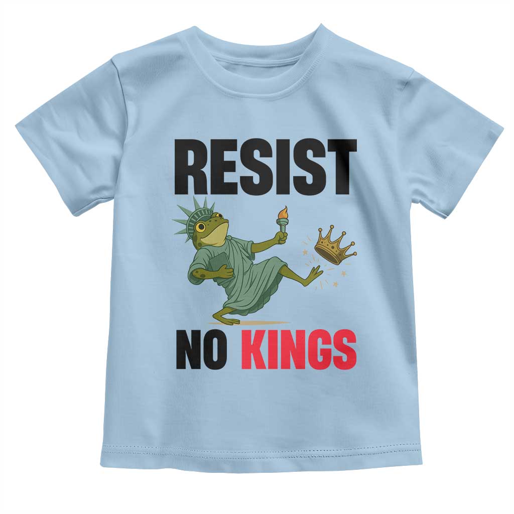 Resist Frog Toddler T Shirt No Kings In America Political 2025 - Wonder Print Shop