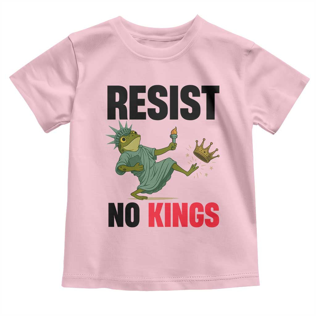Resist Frog Toddler T Shirt No Kings In America Political 2025 - Wonder Print Shop