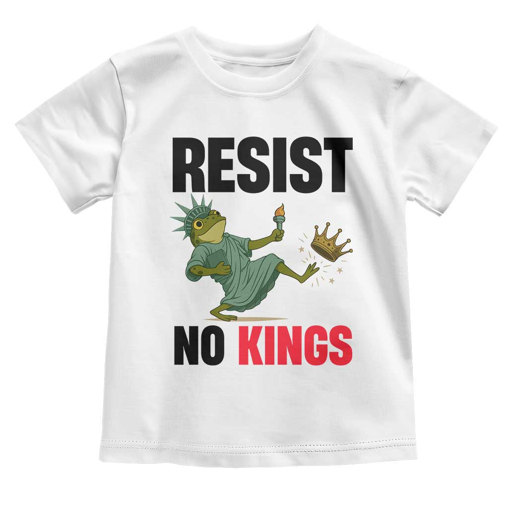 Resist Frog Toddler T Shirt No Kings In America Political 2025 - Wonder Print Shop