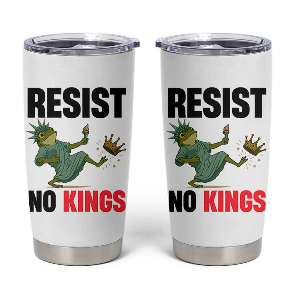 Resist Frog Tumbler Cup No Kings In America Political 2025 - Wonder Print Shop