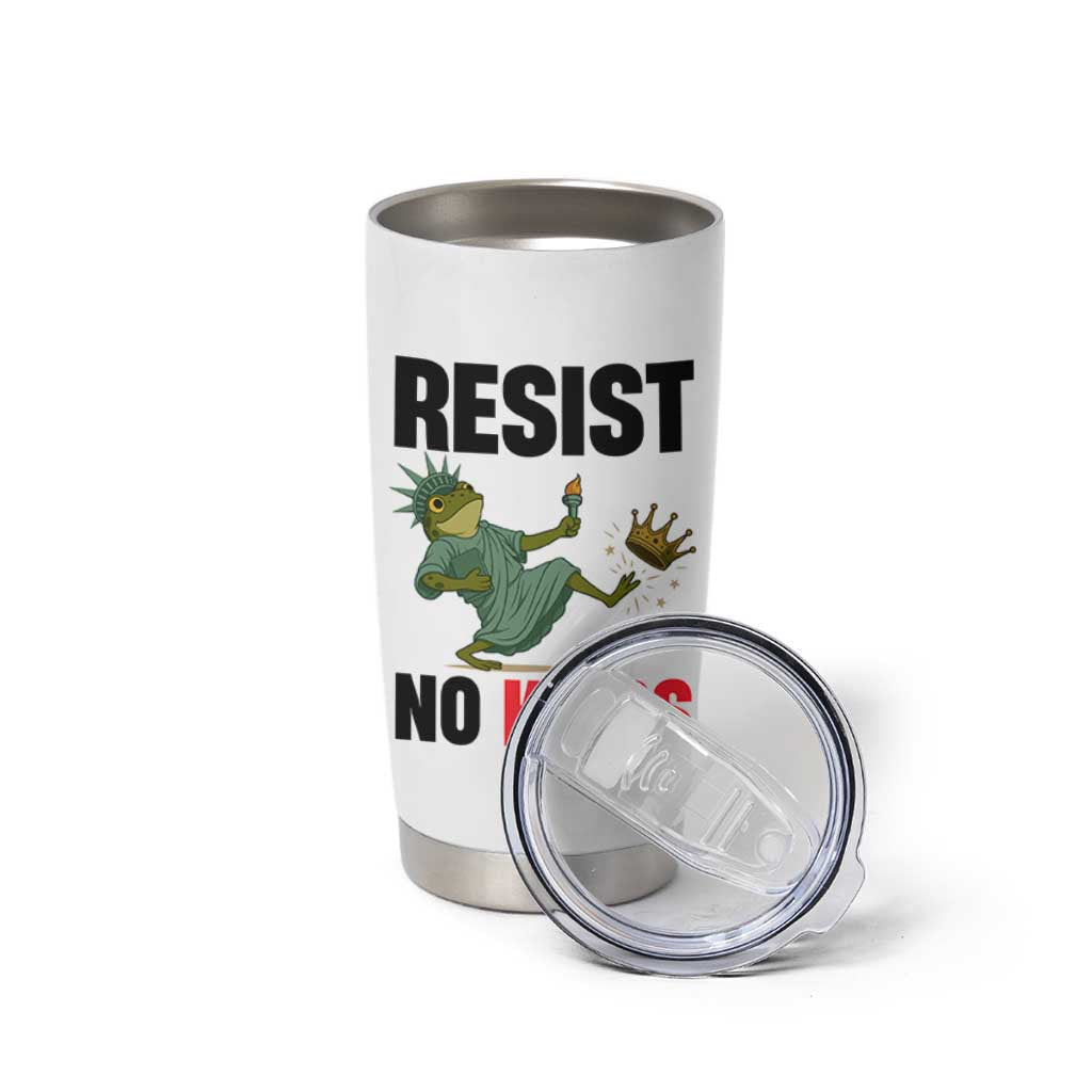 Resist Frog Tumbler Cup No Kings In America Political 2025 - Wonder Print Shop