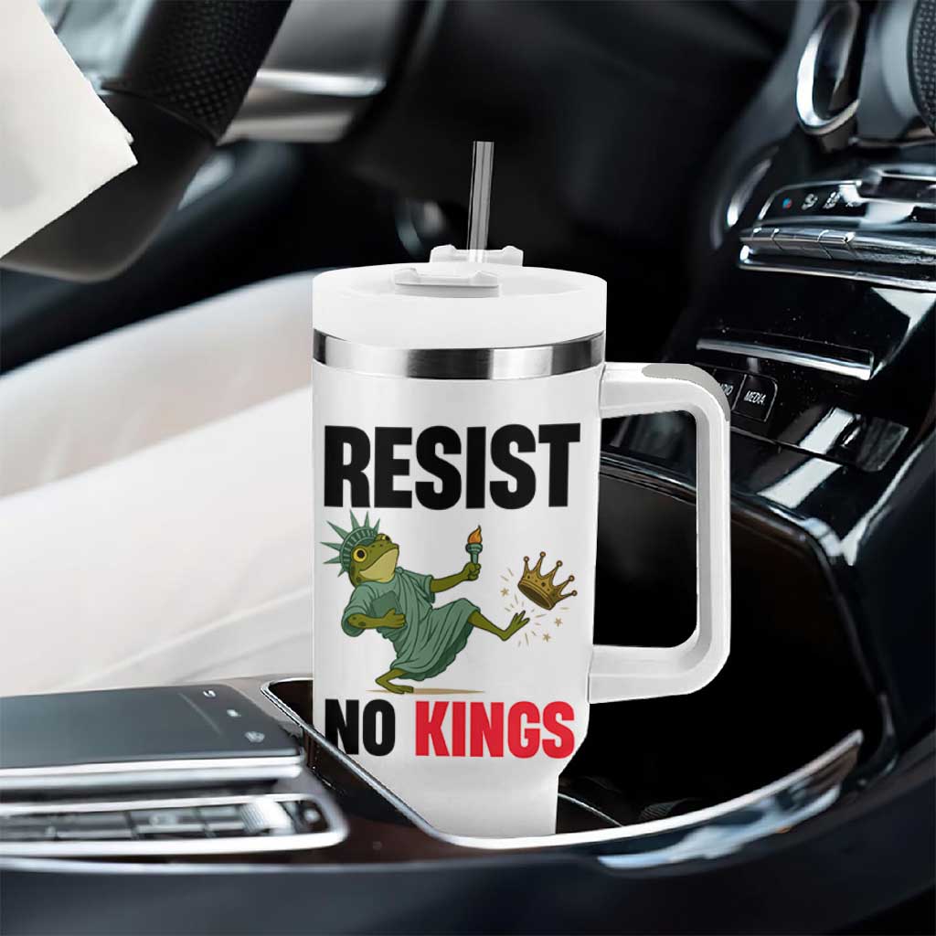 Resist Frog Tumbler With Handle No Kings In America Political 2025 - Wonder Print Shop