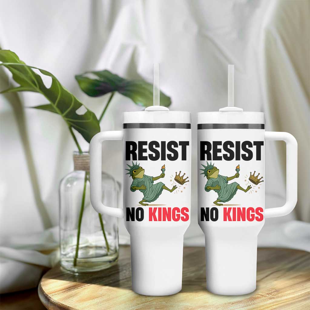 Resist Frog Tumbler With Handle No Kings In America Political 2025 - Wonder Print Shop