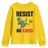 Resist Frog Youth Sweatshirt No Kings In America Political 2025 - Wonder Print Shop