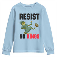 Resist Frog Youth Sweatshirt No Kings In America Political 2025 - Wonder Print Shop