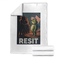 Resist Frog Throw Blanket Portland Frog Activist America Political 2025 - Wonder Print Shop