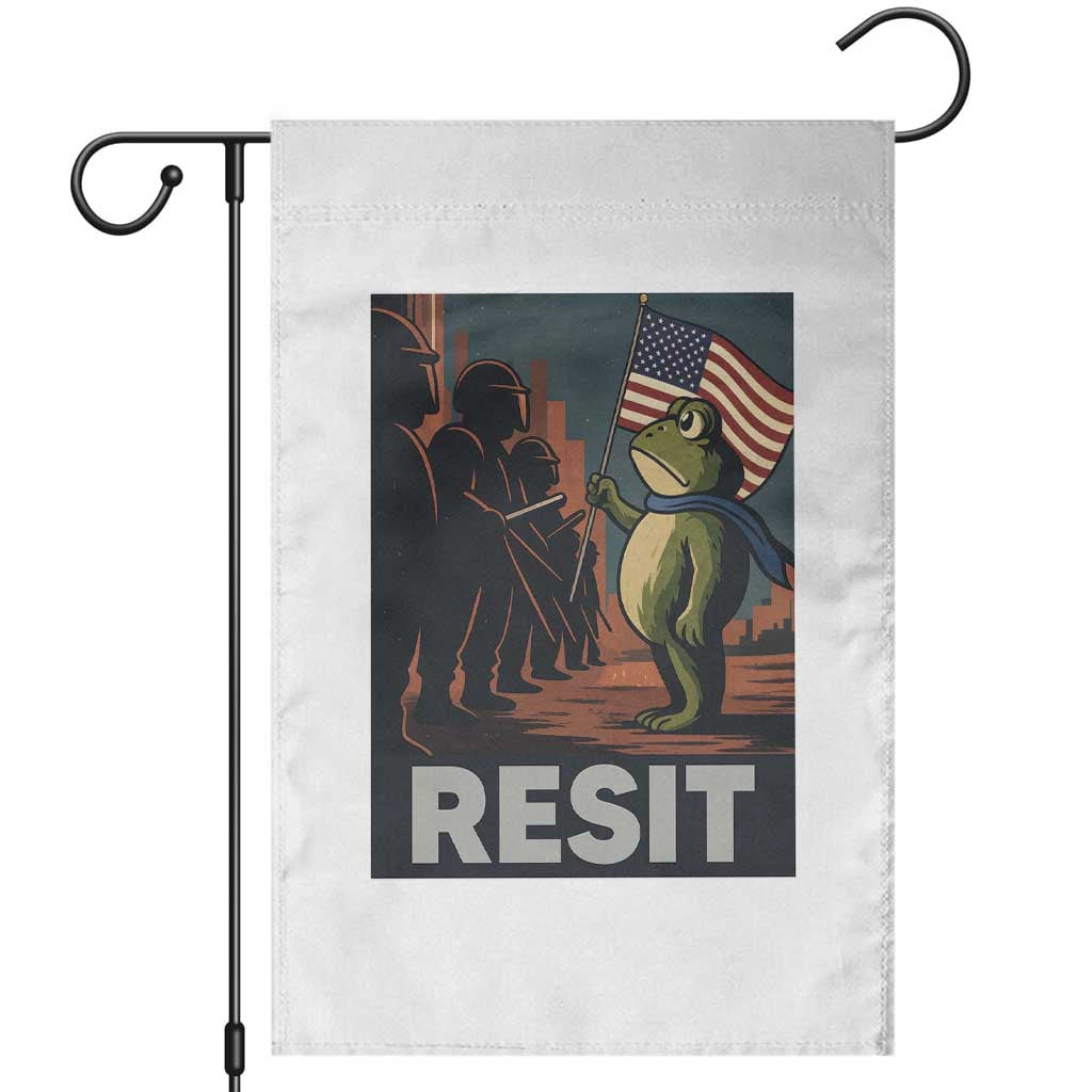 Resist Frog Garden Flag Portland Frog Activist America Political 2025 - Wonder Print Shop