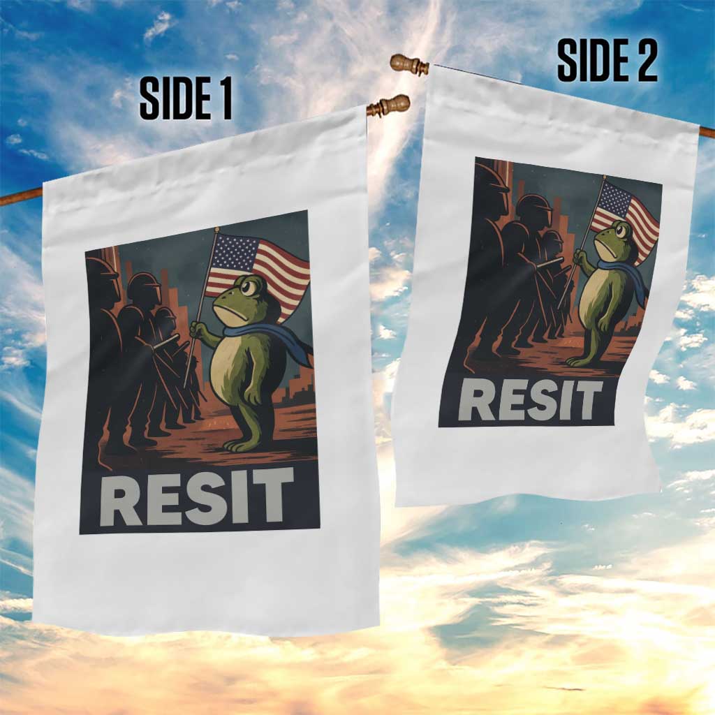 Resist Frog Garden Flag Portland Frog Activist America Political 2025 - Wonder Print Shop