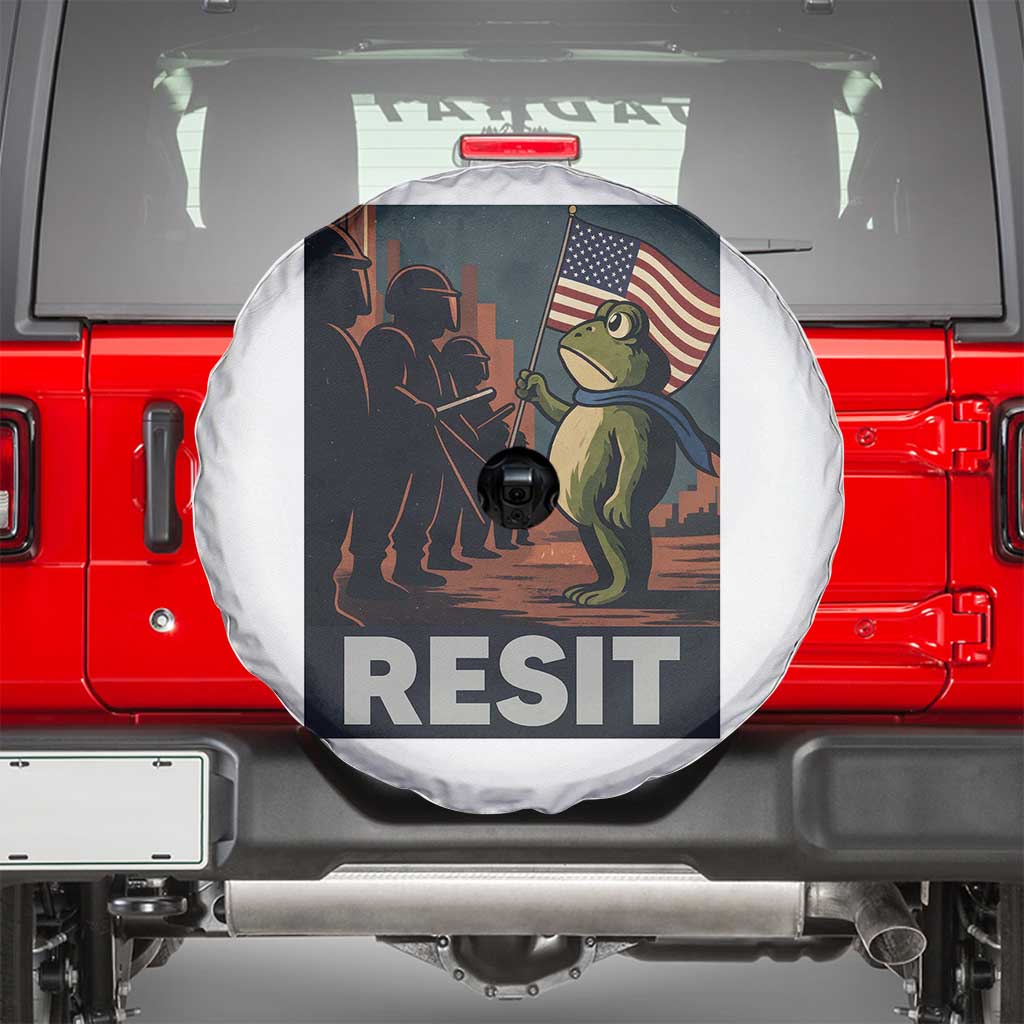 Resist Frog Spare Tire Cover Portland Frog Activist America Political 2025 - Wonder Print Shop