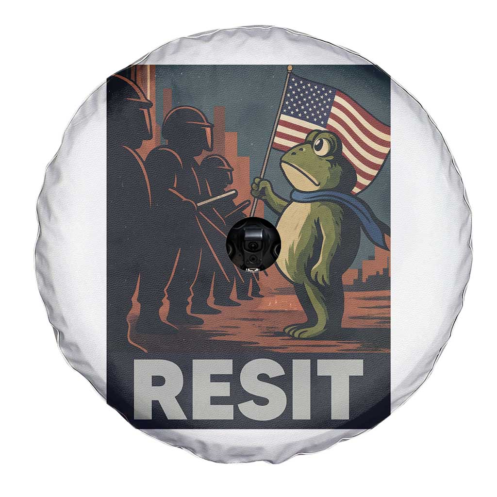 Resist Frog Spare Tire Cover Portland Frog Activist America Political 2025 - Wonder Print Shop