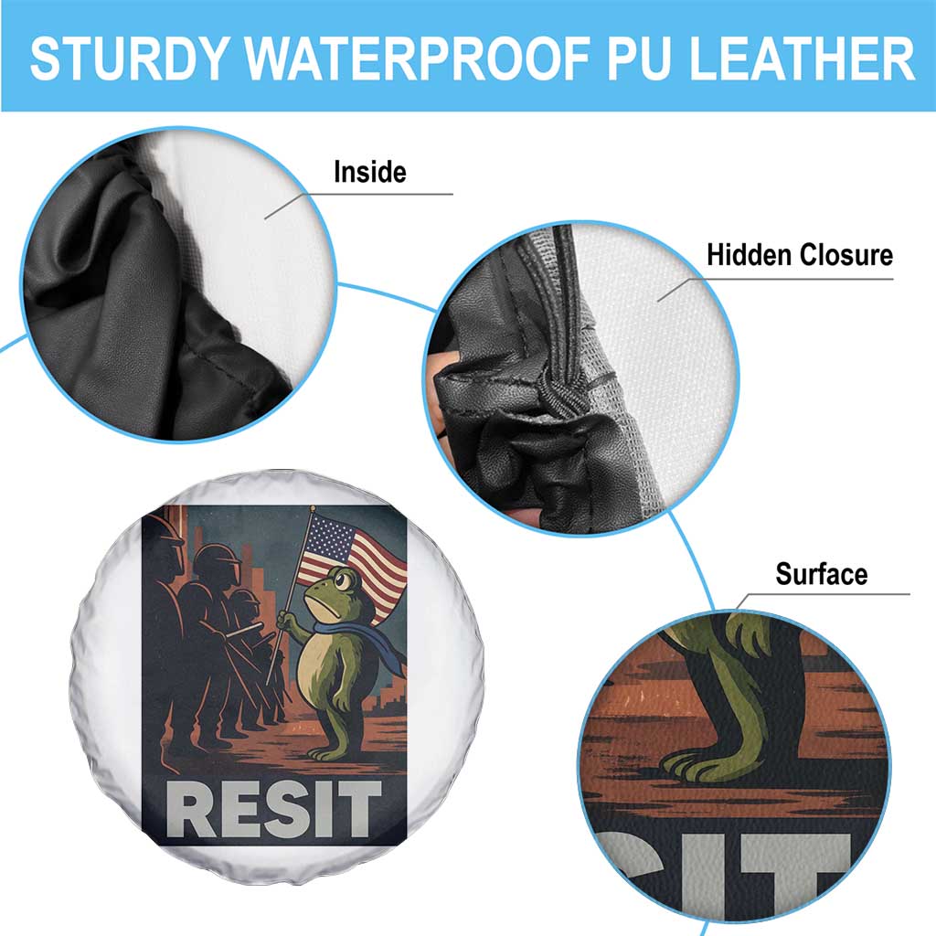 Resist Frog Spare Tire Cover Portland Frog Activist America Political 2025 - Wonder Print Shop