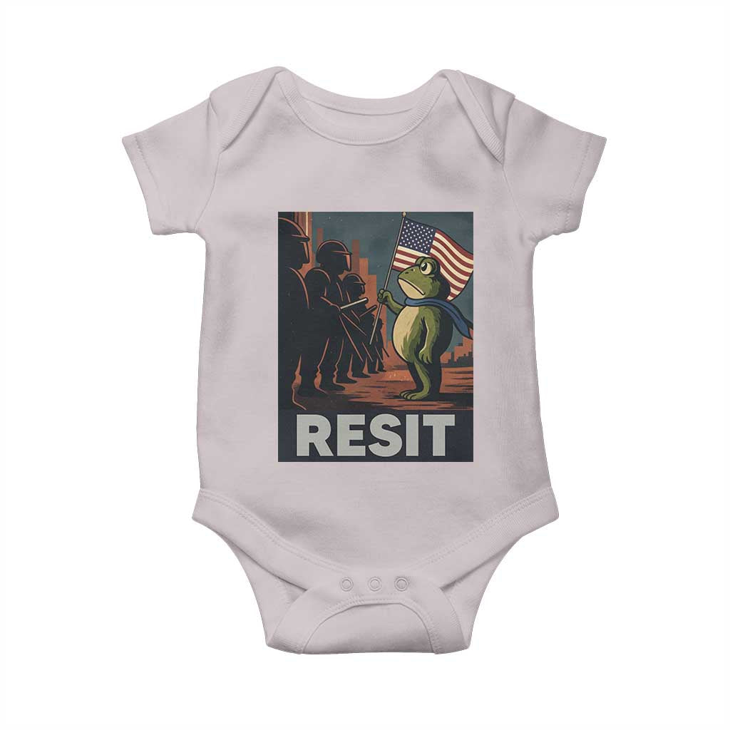 Resist Frog Baby Onesie Portland Frog Activist America Political 2025 - Wonder Print Shop