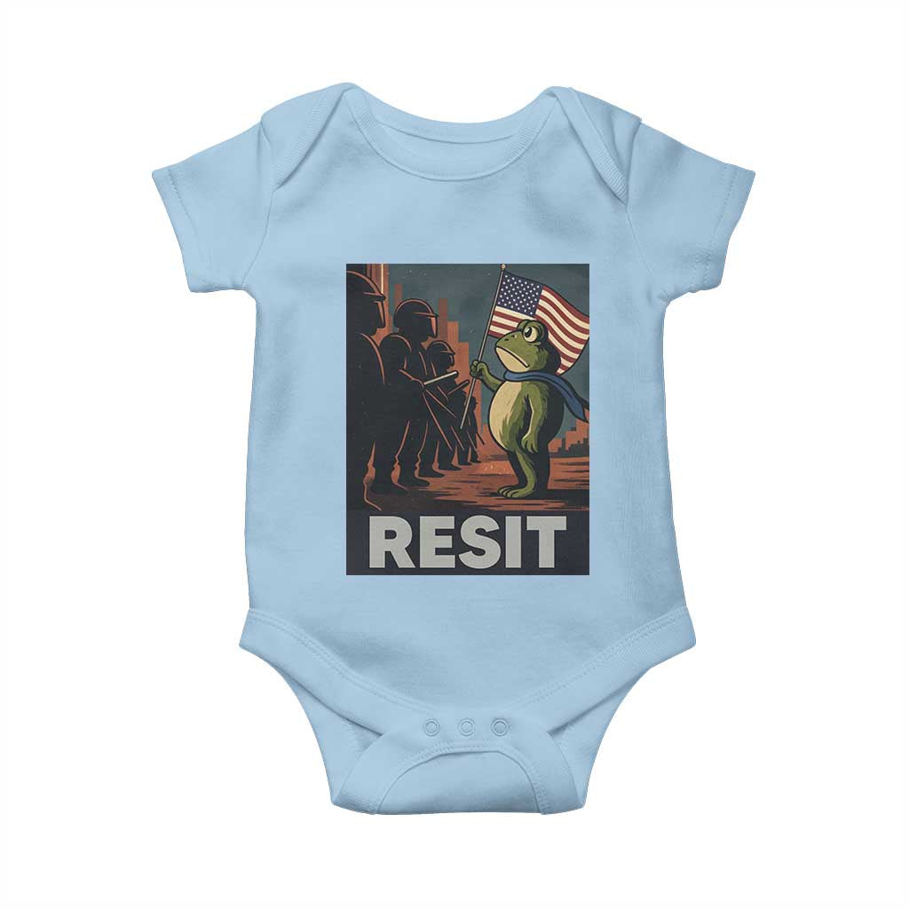 Resist Frog Baby Onesie Portland Frog Activist America Political 2025 - Wonder Print Shop