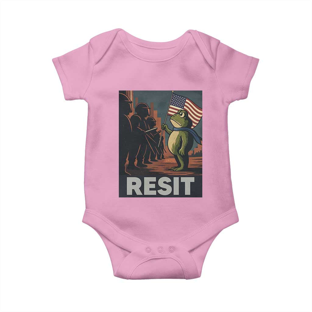 Resist Frog Baby Onesie Portland Frog Activist America Political 2025 - Wonder Print Shop
