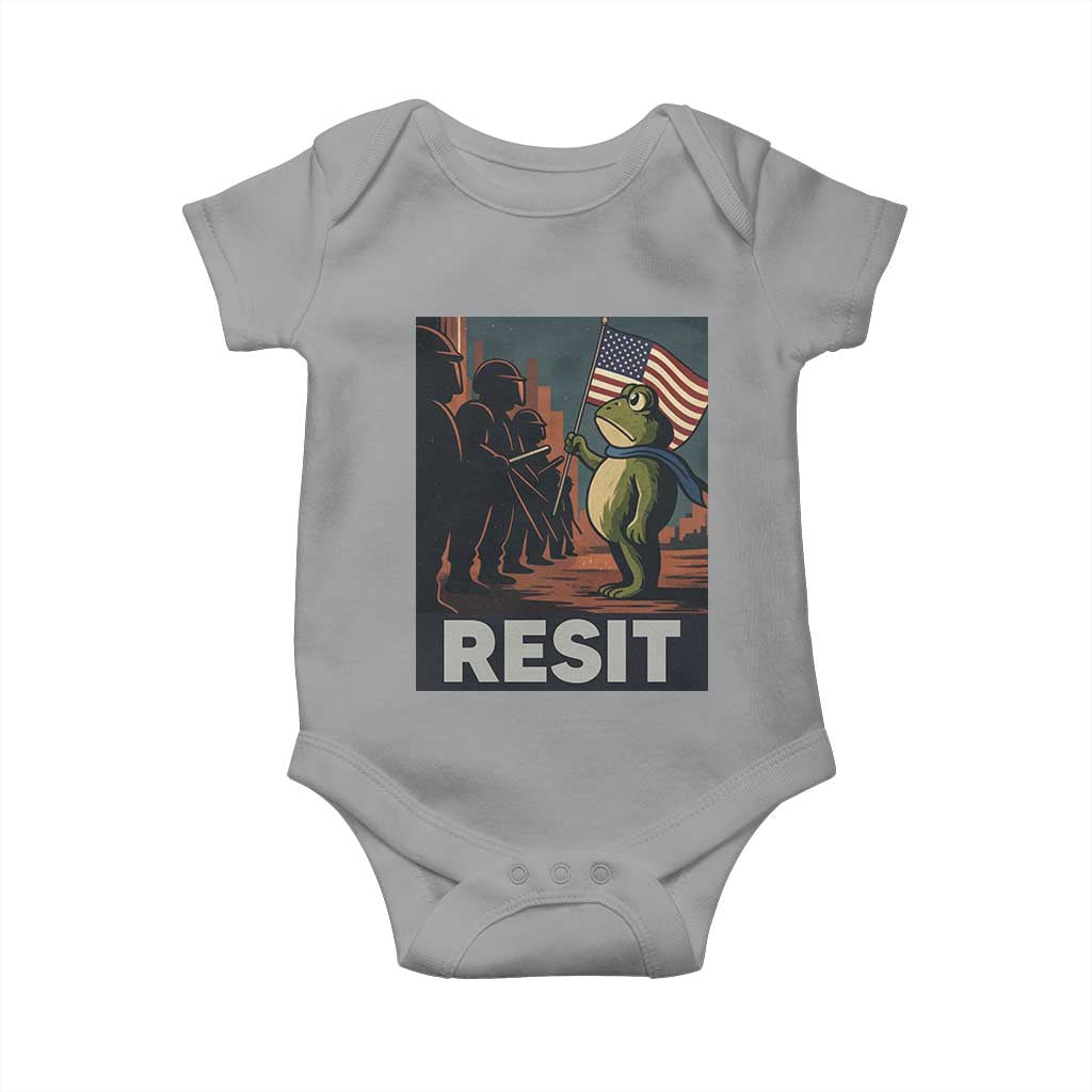 Resist Frog Baby Onesie Portland Frog Activist America Political 2025 - Wonder Print Shop