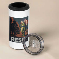 Resist Frog 4 in 1 Can Cooler Tumbler Portland Frog Activist America Political 2025 - Wonder Print Shop