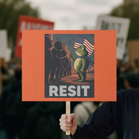 Resist Frog Protest Sign Portland Frog Activist America Political 2025 - Wonder Print Shop