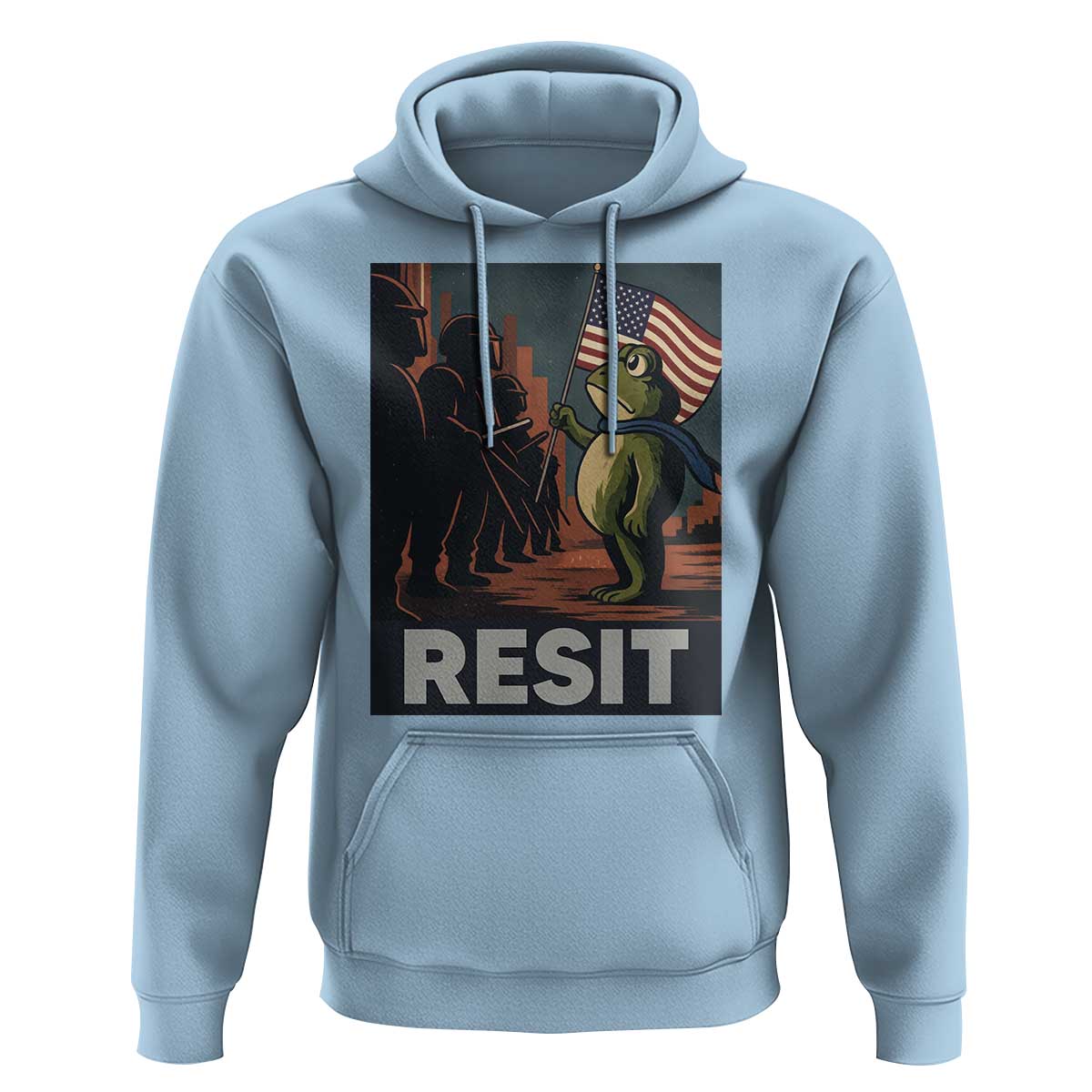 Resist Frog Hoodie Portland Frog Activist America Political 2025 - Wonder Print Shop