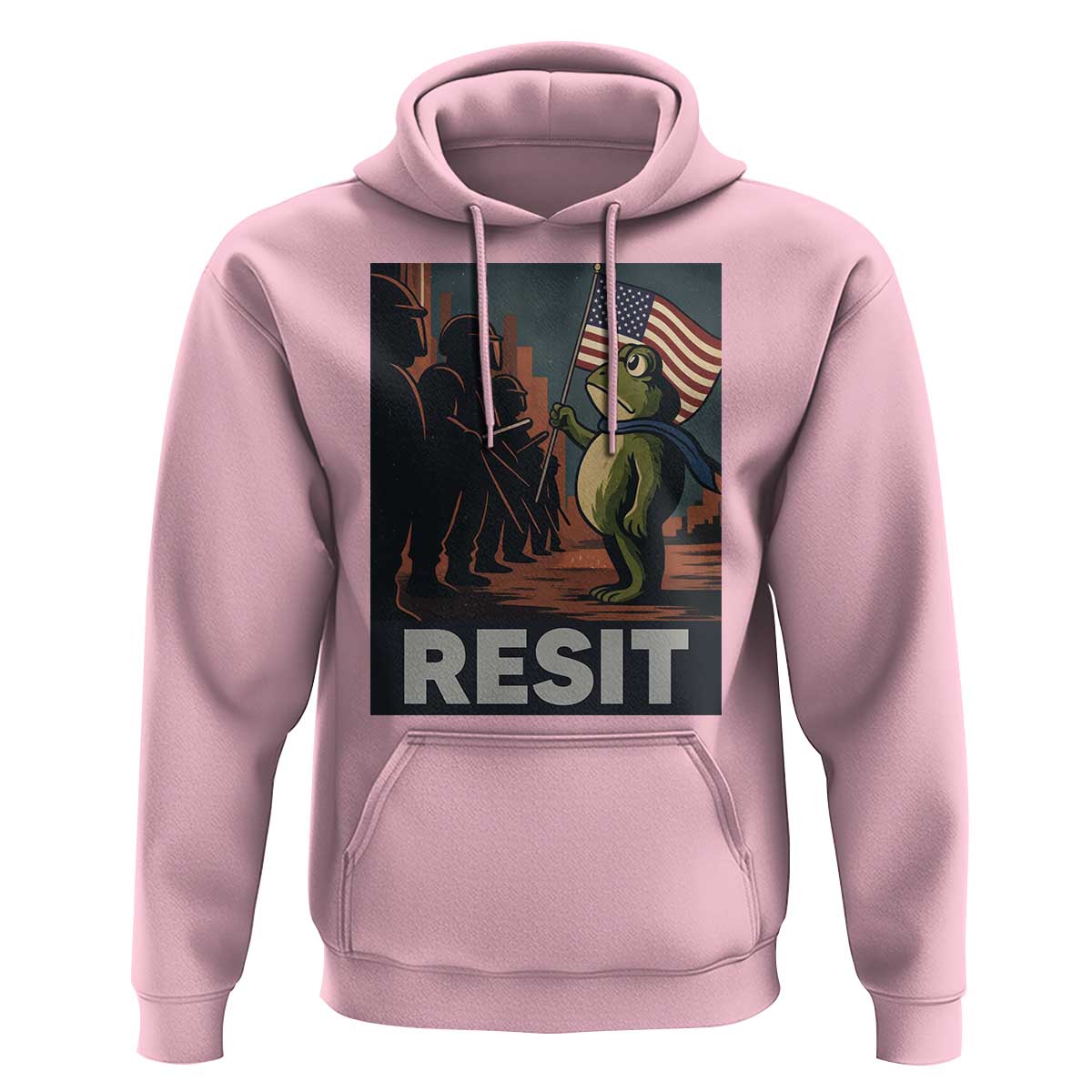 Resist Frog Hoodie Portland Frog Activist America Political 2025 - Wonder Print Shop