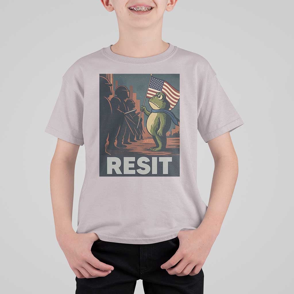 Resist Frog T Shirt For Kid Portland Frog Activist America Political 2025 - Wonder Print Shop