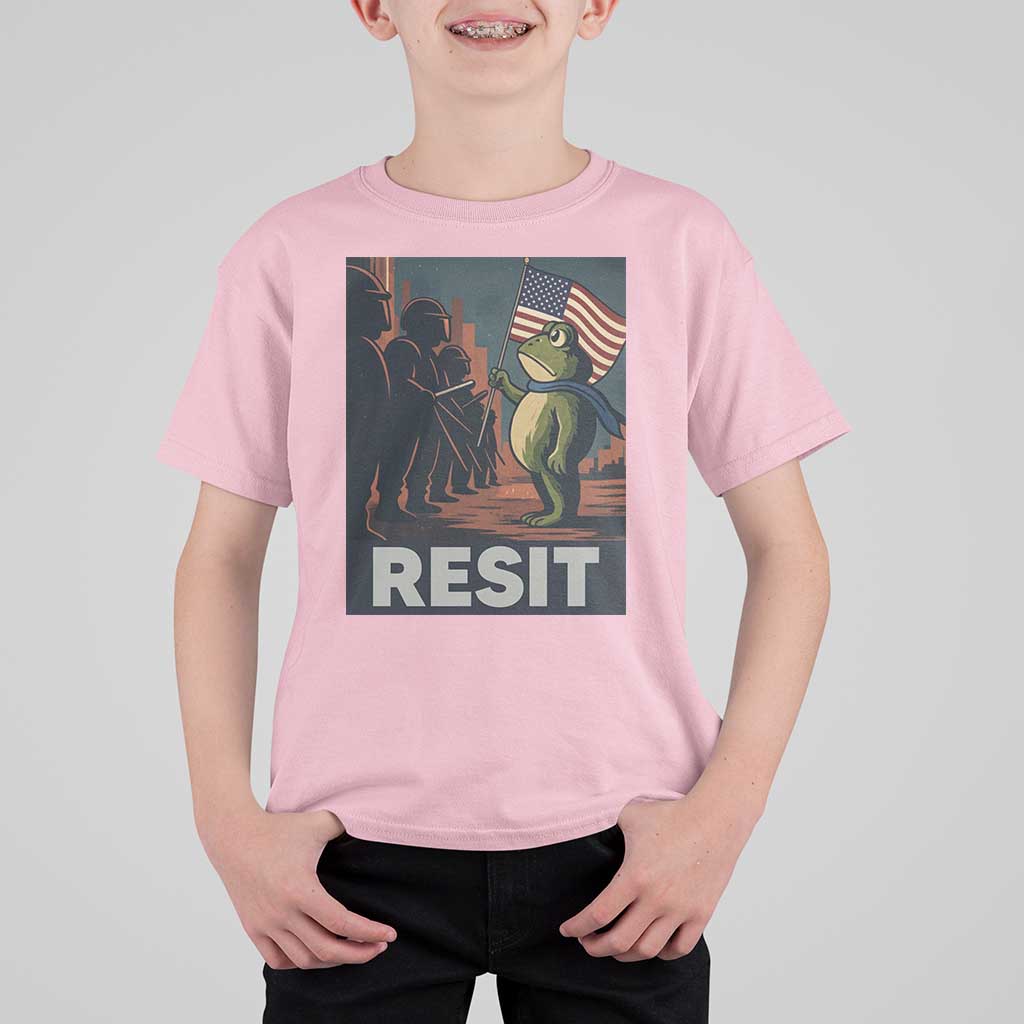 Resist Frog T Shirt For Kid Portland Frog Activist America Political 2025 - Wonder Print Shop