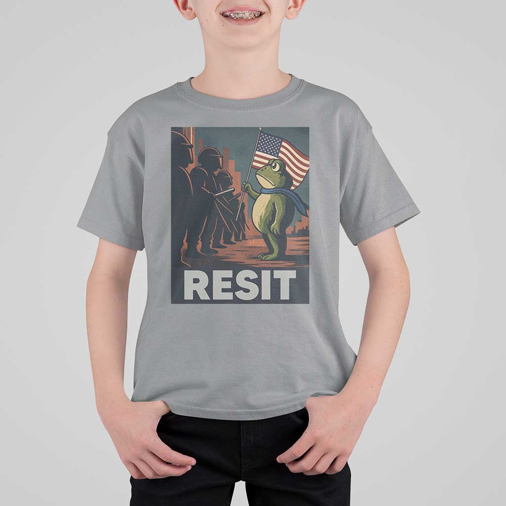 Resist Frog T Shirt For Kid Portland Frog Activist America Political 2025 - Wonder Print Shop