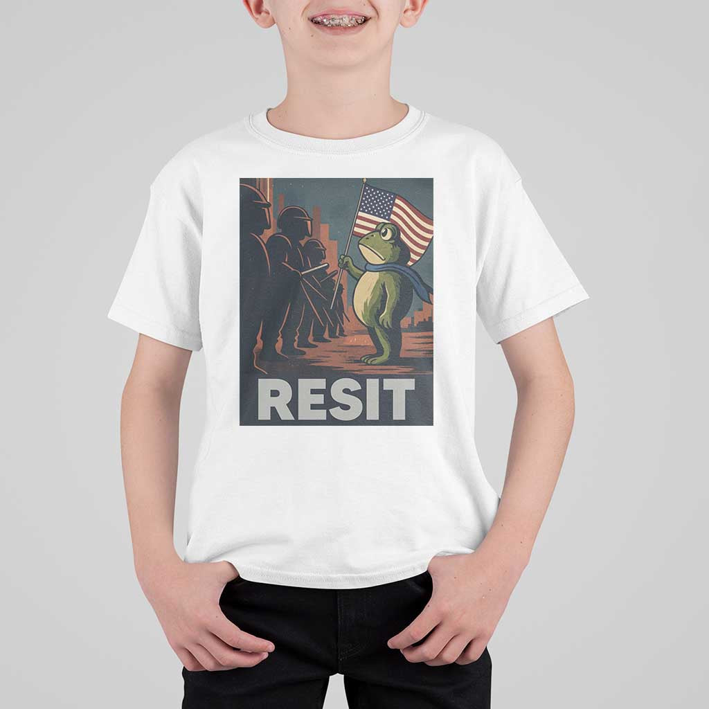 Resist Frog T Shirt For Kid Portland Frog Activist America Political 2025 - Wonder Print Shop