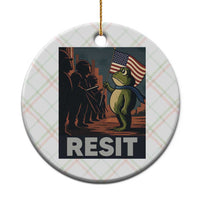 Resist Frog Ceramic Ornament Portland Frog Activist America Political 2025 - Wonder Print Shop