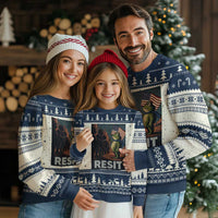 Resist Frog Ugly Christmas Sweater Portland Frog Activist America Political 2025 - Wonder Print Shop