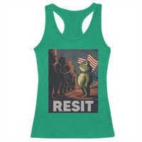 Resist Frog Racerback Tank Top Portland Frog Activist America Political 2025 - Wonder Print Shop