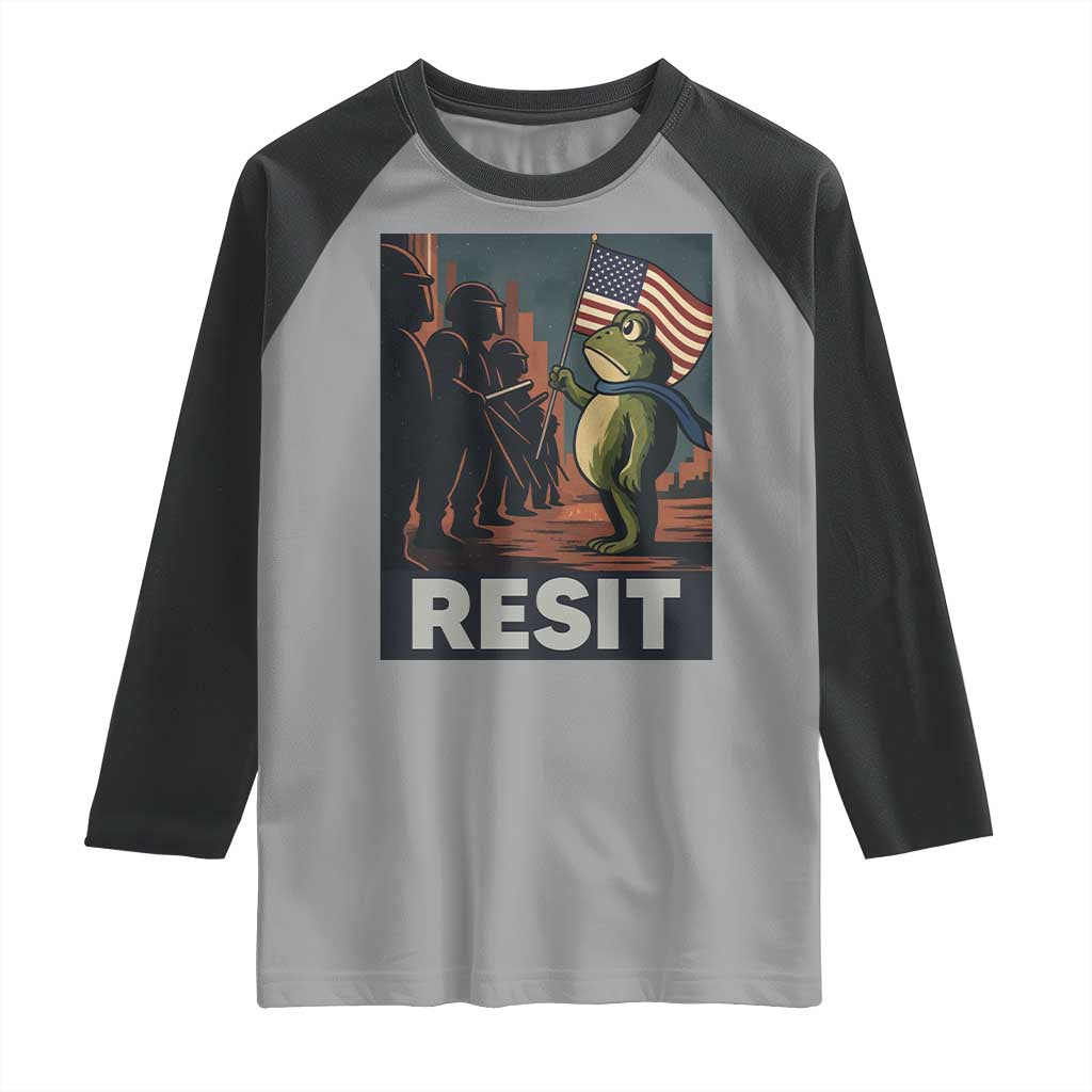 Resist Frog Raglan Shirt Portland Frog Activist America Political 2025 - Wonder Print Shop